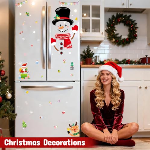 Imanes decorativos muñeco de nieve para refrigerador 14 piezas miniatura 3