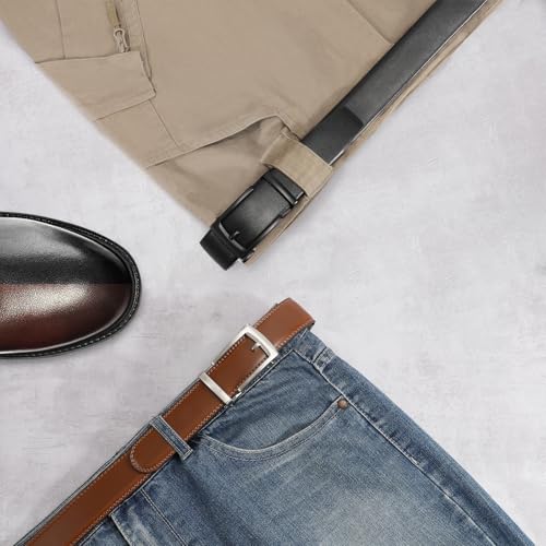 Mens Belts Leather Ratchet Black Belt Men Adjustable Buckle Ratchet Belts For men Casual Dress4
