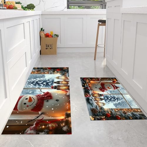 Tapis de cuisine blanc grisâtre ensemble absorbant et lavable en machine