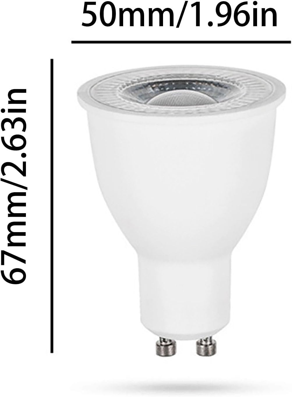 GU10 LED Light Bulbs 10W, Equivalent 100W, Pack of 6, 1000 Lumens, LED Bulbs for Recessed Track Lighting, AC100-265V, 38° Beam Angle, Non-Dimmable(Warm White)