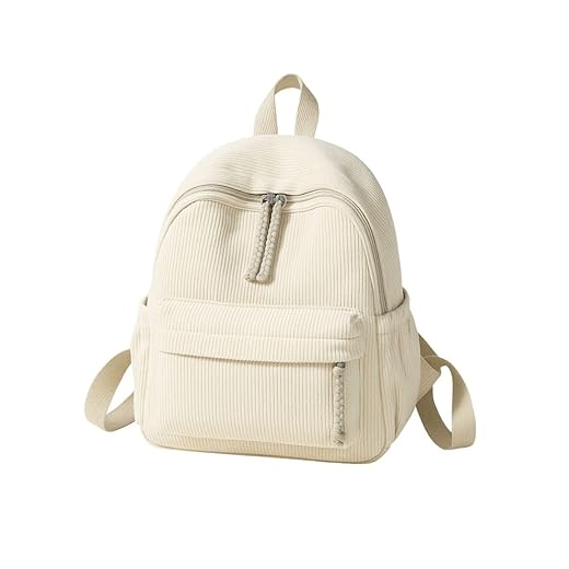 Mochila escolar para adolescentes, grande, de veludo cotelê, leve, para meninas, meninos, casual, ensino médio, faculdade, bolsa de viagem