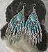 Turquoise Feather Earrings, handmade jewelry southwestern southwest country western cowgirl boho bohemian