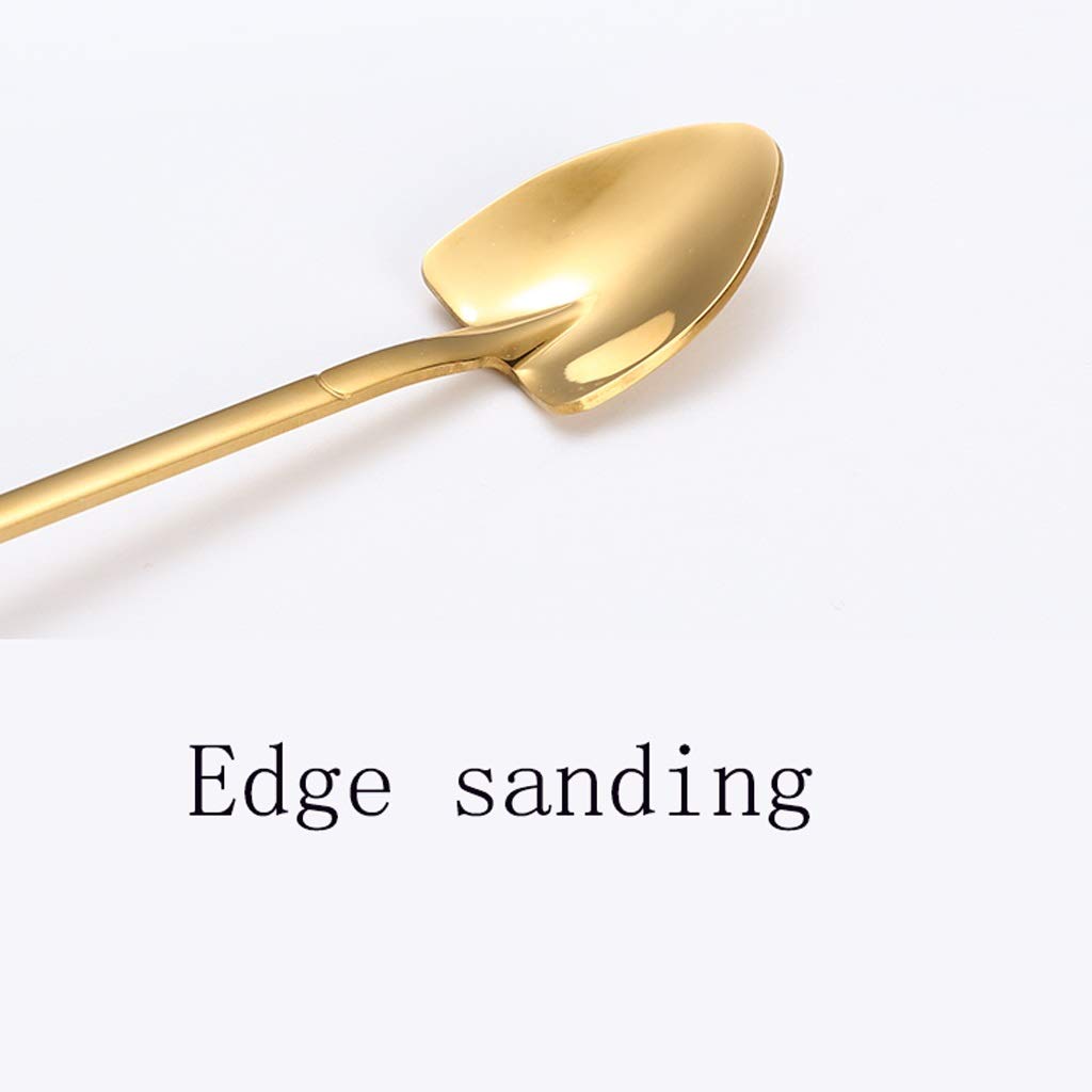 Cucharas de té, cucharas de postre, cuchara de café creativa de acero inoxidable, cuchara for helado, cucharas de azúcar, helado, té, cucharas for agitar, cucharas de café expreso, cucharas de sopa (c
