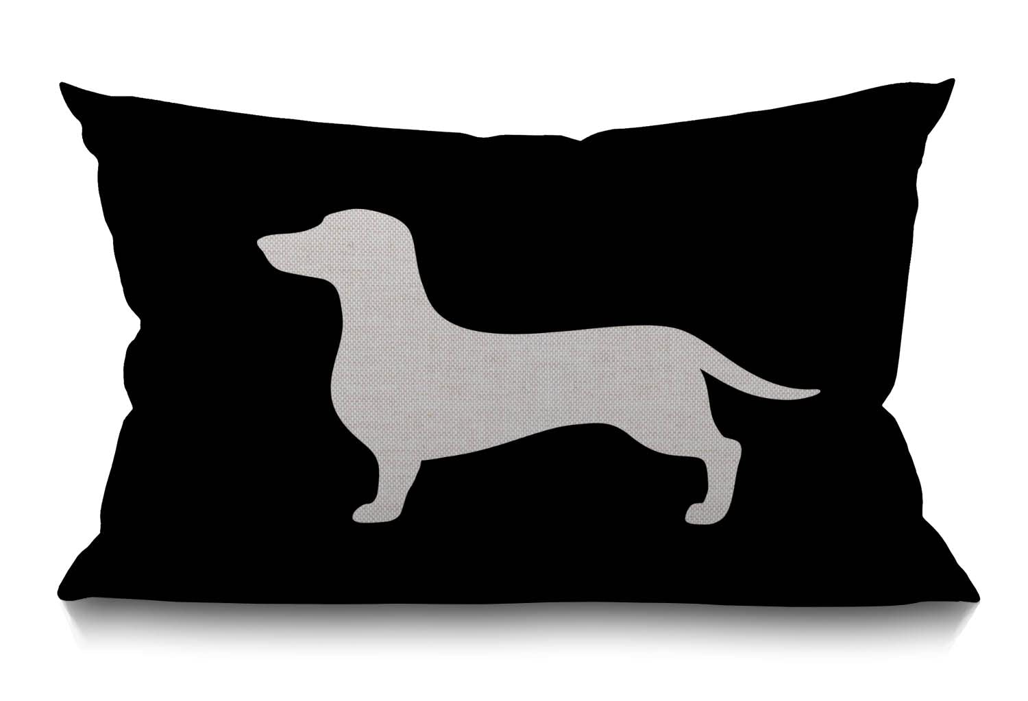 Bgbdeia Multi 108 Dachshund Lumbar Cushion Cover 30X50cm 12X20 Inch Decorative Bedroom Living Room Dog With Black Background Rectanglar Throw Pillow Cover For Bed Sofa Couch