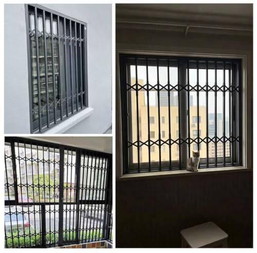 Rejas para ventanas plegables que evitan caídas de niños y gatos en el hogar 7