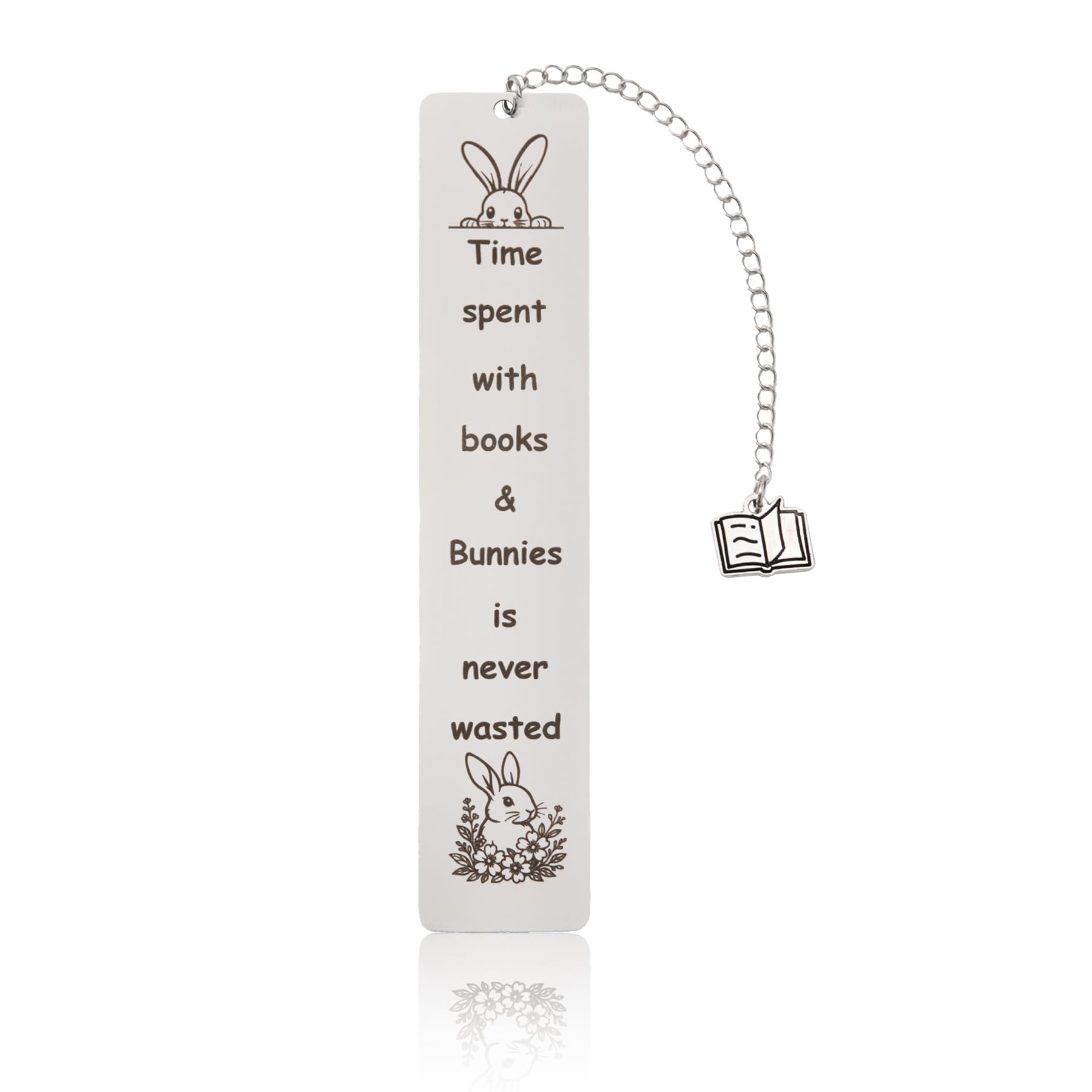 Rabbit Bookmark - Bunny Gifts for Girls, Bunny Gifts for Women, Rabbit Gift fors Rabbits Lovers, Metal Bookmark, Reading Accessories, fors Book Lovers, Students, Teachers, School, Home, Office