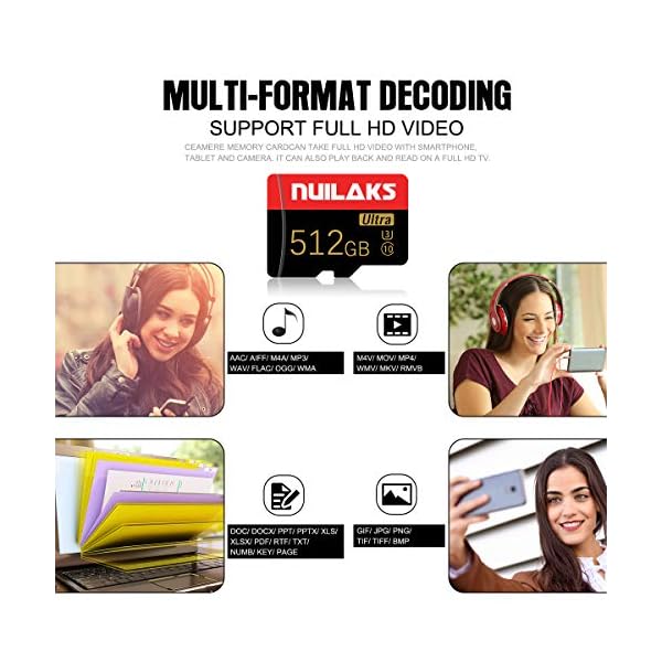 512GB Micro SD Card High Speed Class 10 mit kostenlosem SD Adapter, entwickelt für Android Smartphones, Tablets und… – Bild 6