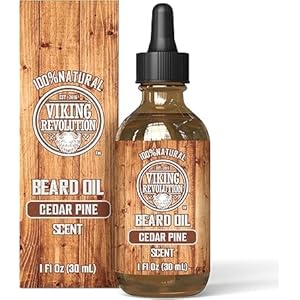 Viking Revolution – Beard Oil – All Natural Variety Beard Oil For Men With Argan & Jojoba Oils – Softens, Smooths & Strengthens – Gifts For Men – Cedar & Pine – 30 ml