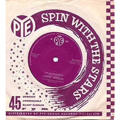 Lonnie Donegan The Comancheros / Rambli' Round original 45 rpm 7 inch Vinyl Record