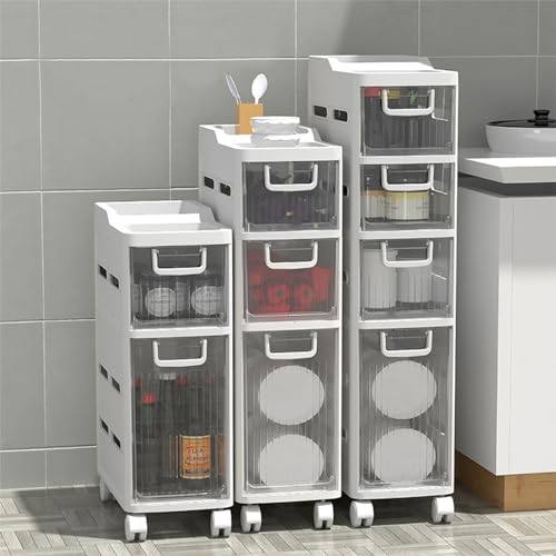 Boite rangement plastique bureau et chariot de rangement fin multi-usage - 3