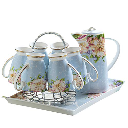Cadeau carafe eau et tasses en porcelaine pour pendaison de crémaillère