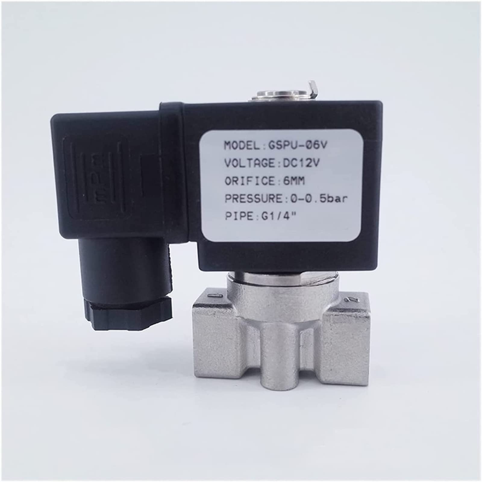 HDPHCRIUN 2way Water Solenoid Valve Normally Close G1/4inch AC220V Orifice 4mm/5mm/6mm Zero Pressure Start 0-4bar/1bar/0.5bar Useful