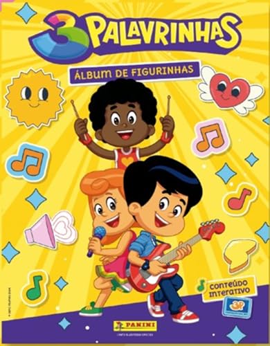 Kit C/ 1 Album Brochura + 6 Envelopes de Figurinhas 3 Palavrinhas