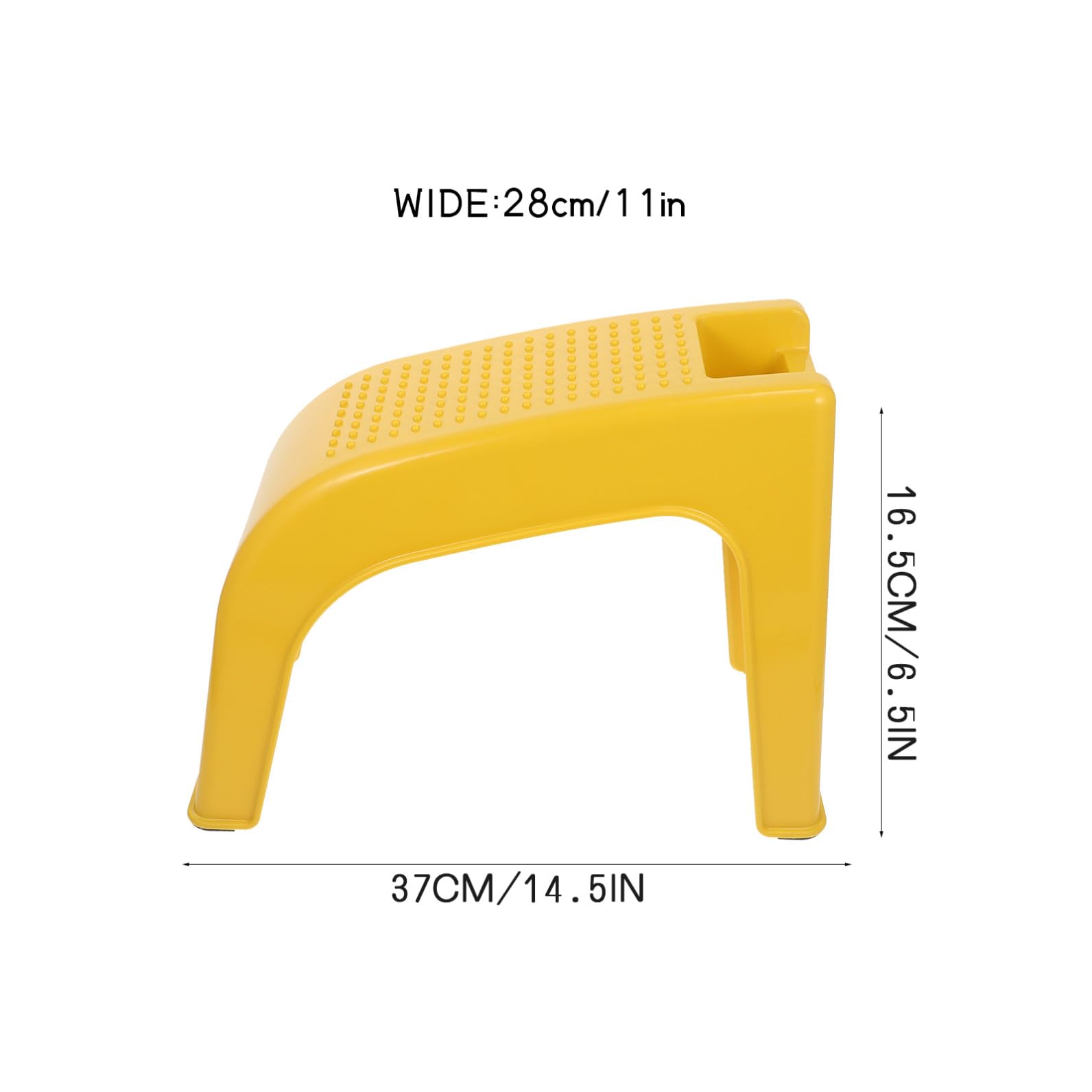BESTYASH Sgabello Supporto Compatto in Plastica Gialla per Pedicure | Uso per Salone e Casa, Portata Stabile Base Antiscivolo, Comfort Durante la Cura del Piede
