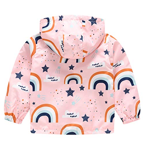 Toddler Boys Girls Floral Print Zip Jacket Hooded Trench Lightweight Kids Rain Coats Windbreaker Casual Outerwear2