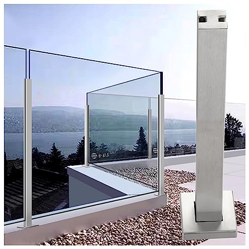 Sistemas de barandillas para escaleras, Balcones y terrazas, Tanto para Interiores como para Exteriores, con columnas de Soporte Ajustables y Paneles prefabricados, Aptos para terrazas, pati