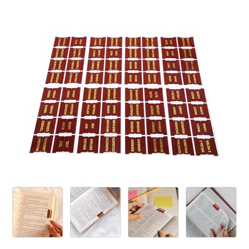 Pestañas de cuero para libros bíblicos, etiquetas de índice fáciles de usar para estudiar 7