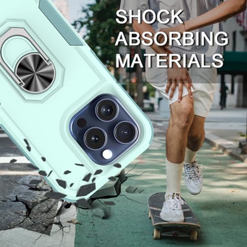 Coque iPhone 15 Pro robuste avec anneau support béquille et verre trempé