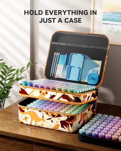 Image of ARTDOT 240 Slots Storage Container for Diamond Art Kits for Adults,Portable Bead Storage Boxes for Diamond Painting Accessories and Tools