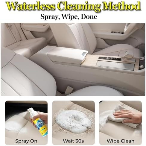 Foam No Rinse Cleaner, Foam Cleaner All Purpose Deep Cleaning Spray - 3