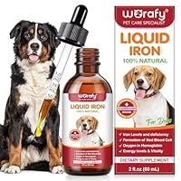 Flüssiges Eisen Ergänzungen für Hunde,LiquiI Eisen Tropfen mit Folat VC und B12,Unterstützt Anämie, niedrige Enerie-Spiegel und Lethargie,Fördert Blutgesundheit, hilft Bildung von roten Blutkörperchen