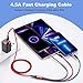 Multi Charging Cable [2Pack 4Ft] 3 in 1 Charger Cable Nylon Braided Fast Charging Cord Multi USB Cable Phone Charger Cord with Type-C/Micro USB/IP Port for Cell Phones,Samsung Galaxy,iPads,Tablets