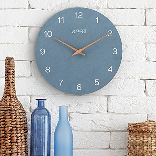 La Crosse 404-3630A 12" Tahoe Quartz Analog Wall Clock, Blue #TOP5