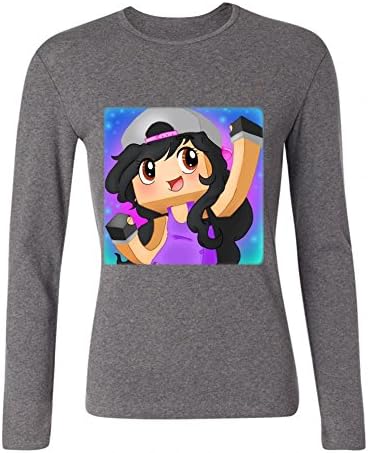 XersherM Women's Aphmau Gaming Long Sleeve T-Shirt Grey S