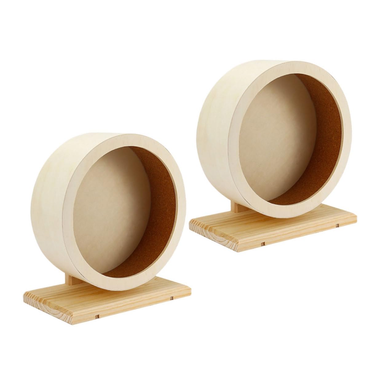 SUPVOX 2 Ruota da corsa criceto silenzioso ruota del criceto silenzioso per criceti per esercizi silenziosa del Beige