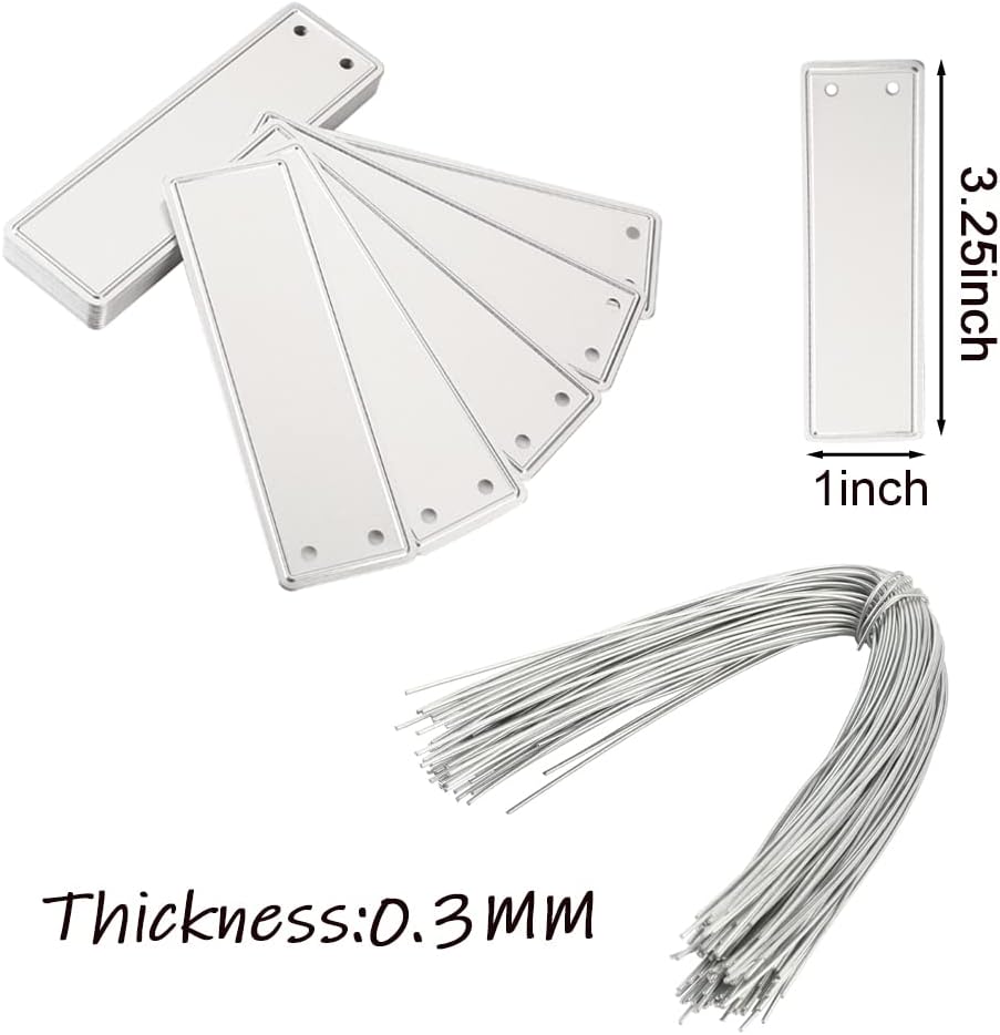 Aluminum Plant Labels - 120PCS Metal Tags with Wires for Plant Markers, Tree Tags, Outdoor Identification and Greenhouse - Image 5