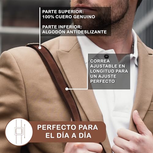 Maletín de cuero para hombres STILORD Hector con compartimento para portátil de 15,6 pulgadas 4