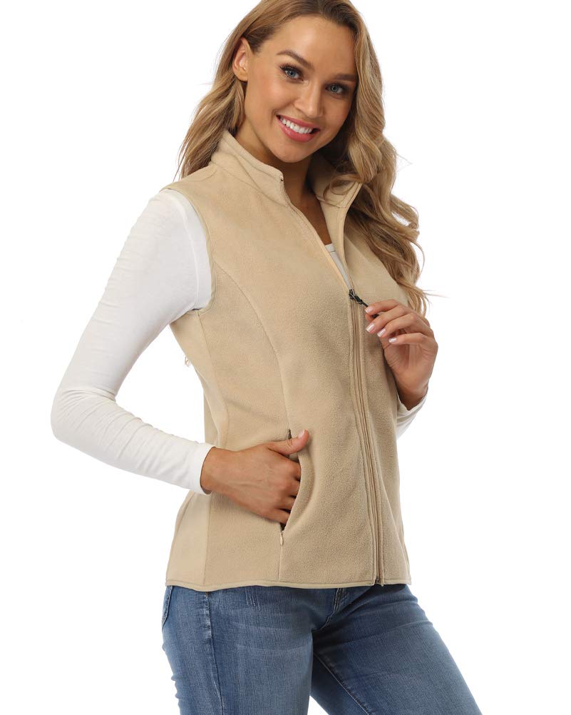 fuinloth Gilet Donna in Pile Smanicato Elegante Invernale Sportivo con Tasca Gilet Termico con Cerniera Senza Maniche Giacca