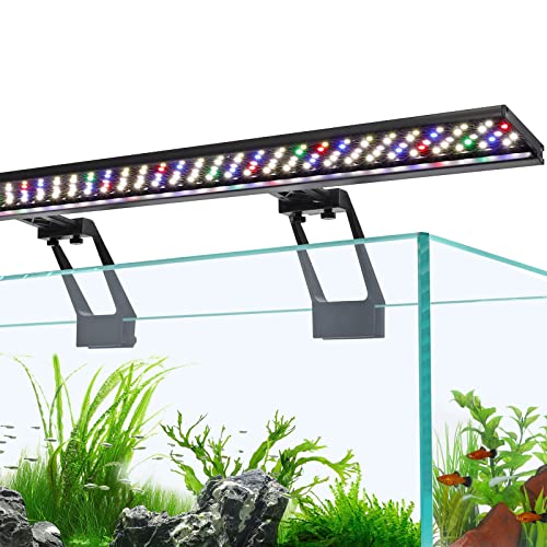 hygger Clip On Full Spectrum Aquarium LED Light, 42W Day-Night