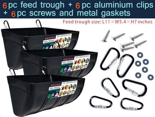 APRICOCK Chicken Feeder Waterer, Goat Feeder - 3 Pack, 5.5 Quart, for Goats Chickens Duck Sheeple Dogs Piglets Deers Gooses, Turkeys, Goat Supplies - Thumbnail 2