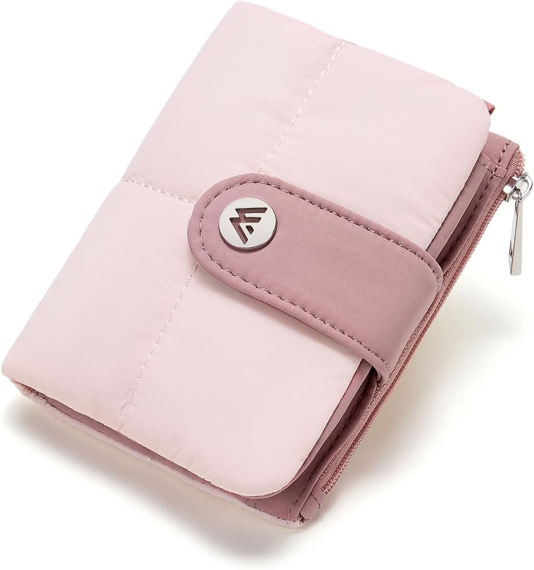 WESTBRONCO Puffer Small Wallet for Women RFID Blocking Card Holder Wallets, Womens Bifold Wallet with Zipper Coin Pocket & ID Window - Image 8