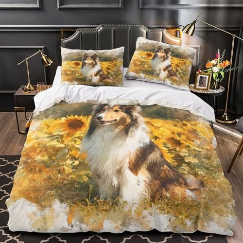 DAZBDEOCK Juego de ropa de cama de 3 piezas con estampado 3D para decoración de dormitorio, con cremallera, ultrasuave, transpirable, resistente a las arrugas, para jóvenes, adultos y niñas, funda de