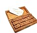 Produktbild Gespout 30-TLG Holz Gummi Stempel Set Box Retro-Stil Rechteck Buchstaben Stempel für Geschenk Kartenkreationen einen Hobbykünstler und DIY Handwerk
