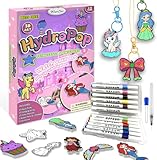 WurLoo Aqua Puffs 3D Art Kit for Kids, Easter Basket Stuffers, Mess-Free Paint by Number Crafts with Princesses & Unicorns, DIY Color & Inflate Activity Creative Set for Girls & Boys Ages 4-10