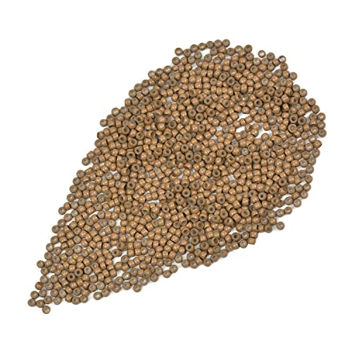 1000 Pcs 3.0mm Silicone Lined Beads Nano Beads for Hair Extensions Copper Nano Ring for Nano Tip Extension (Dark Blonde)