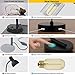 Innqoo Industrial Lamp with USB Ports 3-Way Dimmable Touch Lamp with Edison Bulb, Modern Industrial Table Lamp with Clear Glass Shade, Vintage Lamp for Bedroom Living Room and Dorm