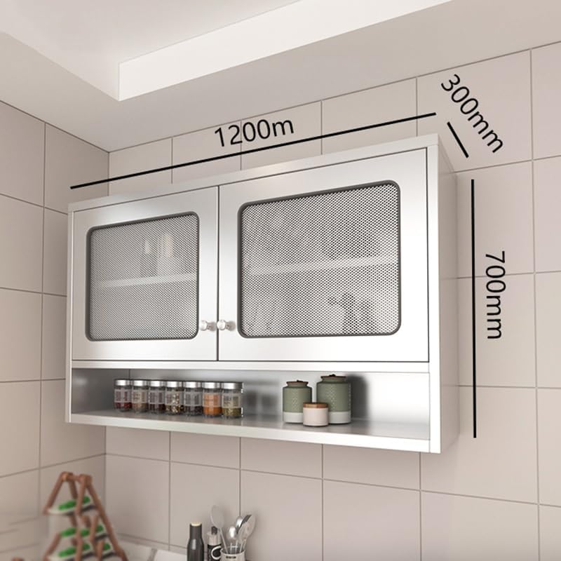 Wall Cabinet with Doors for Kitchen Storage, Wall Mounted Kitchen Cabinets with Shelves, Bathroom Wall Cabinets with Doors and Shelves, Kitchen Wall Cabinet Organizer, Wall Mount Cabinets for Living