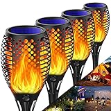 【Tanzender Flammeneffekt】 Jede LED flackert warmes gelbes Licht, Sie scheinen eine echte Flamme zu sehen. Dieses Flammenlicht erzeugt einen fantastischen Flammeneffekt und eine helle und warme Atmosphäre. Weit verbreitet in Garten, Terrasse, Hochzeit, Party, Garten, Auffahrt zur Beleuchtung oder Dekoration beim Camping, Grillfest, Erntedankfest, Halloween, Weihnachten und anderen Anlässen.