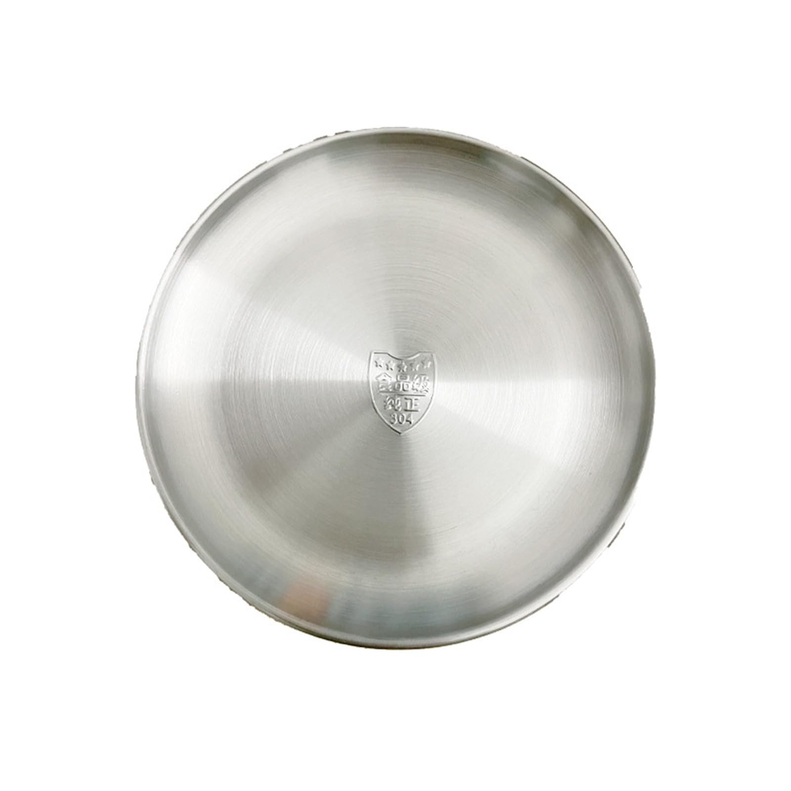 Juego de 4 elegantes platos llanos, platos de servir de acero inoxidable 304, platos llanos, adecuados para el entretenimiento y el uso diario
