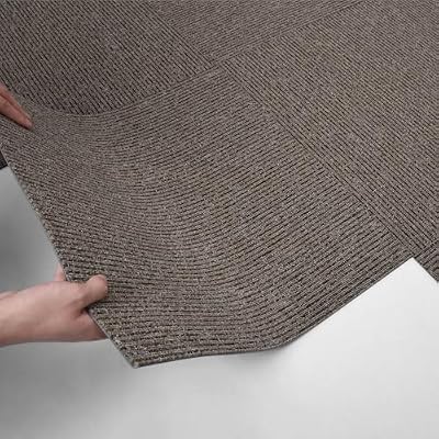 24 Tiles/64 sq Ft-Carpet Squares, Carpet Tiles, 0.24" Pile Height, Commercial Carpet Tiles, Non Adhesive Padded, Non-Slip, Easy DIY Installation