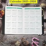 Academic Diary 2025-2026 A5 Page a Day from Jul 2025 to Jun 2026, Full Year Daily Planner with Colorful Monthly Tabs, Pen Loop & Fine Inner Pocket and Colorful Side Panels, 6.7" × 8.5"（Black) - Image 7