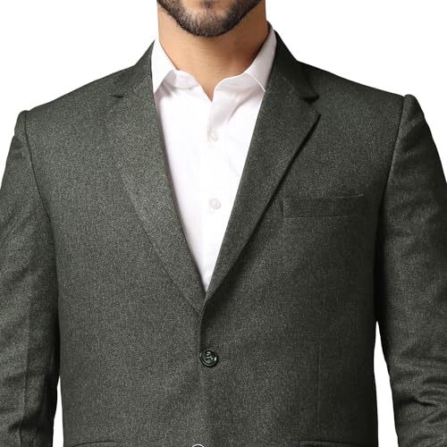 Image of TAHVO Men Blazer Lycra Fabric Slim Fit Single Breasted Blazer
