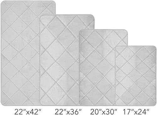 Vista 42 de Home Dynamix Capri Haven - Tapete de baño de espuma viscoelástica, lavable a máquina, gris claro, 20 x 30 pulgadas