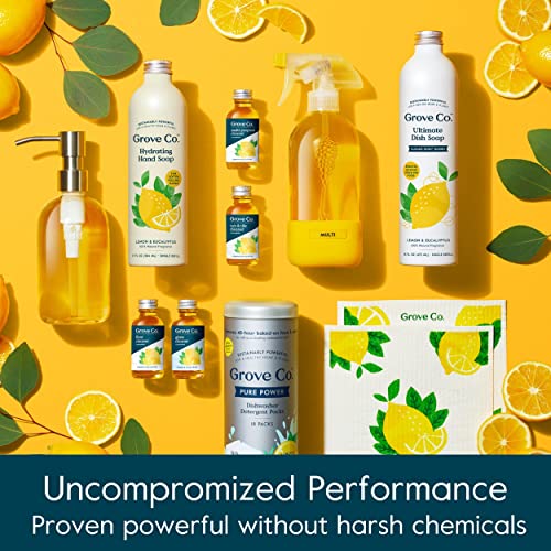 Image of Grove Co. Multi-Purpose Cleaner Refills & Glass Bottle, Lemon & Eucalyptus