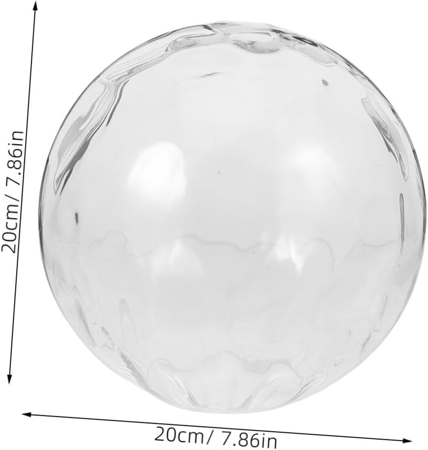 Garneck Clear Glass Lampshade Replacement Elegant Round Design for Ceiling Lights Table Lamps and Chandeliers Soft Lighting