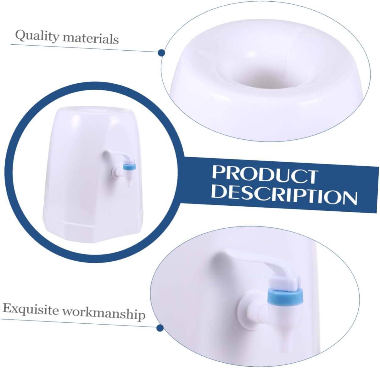 Countertop Water Dispenser Stand Durable Plastic Inverted Bucket Shelf for Drinking Water Portable and Compact Design No Electricity Needed for Home Office Outdoor Use
